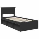  Krevetna konstrukcija Crna 100 x 200 cm Konstruirano drvo | shoptok.hr