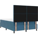  LED Box Spring Krevet Tamno plava 140 x 200 cm Baršun | shoptok.hr
