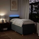 vidaXL Box spring postelja z vzmetnico temno siva 90x190 cm blago | Shoptok.si