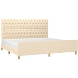  Okvir za krevet s uzglavljem krem 180 x 200 cm od tkanine | shoptok.hr