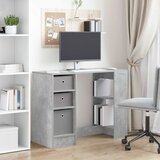  Stol s policom Betonski sivi 100 x 40 x 75 cm Konstruirano drvo | shoptok.hr