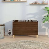 vidaXL Omarica za gramofonske plošče rjavi hrast 74,5x38x48cm inž. les | Shoptok.si