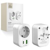 TECH-PROTECT TA100 ADAPTER IZ VB V EU ZA POLNJENJE POTOVALNIH DODATKOV, (5000337485) | Shoptok.si