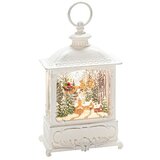 Konstsmide LED lanterna sa snijegom (U zatvorenom, Prljavo bijela, D x Š x V: 8,5 x 13,5 x 25 cm, Djed Božićnjak) | shoptok.hr