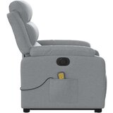 vidaXL Električni masažni naslonjač na podizanje tkanina svjetlosivi | shoptok.hr