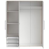 Modern Living omara s klasičnimi vrati lyss, bela, hrast, 155 cm | Shoptok.si