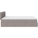 vidaXL otomanski okvir kreveta s madraca smeđesivi 140x200cm tkanine | shoptok.hr