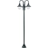  Vrtna trostruka stupna svjetiljka od aluminija E27 220 cm tamnozelena | shoptok.hr