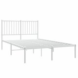  Metalni okvir za krevet s uzglavljem bijeli 120x200 cm | shoptok.hr