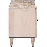 TV ormar s pohranom Bijelo 105 x 33 5 x 46 cm Čvrsto drvo manga - Bijelo | shoptok.hr