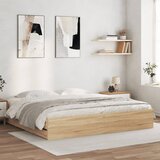  Okvir za krevet s ladicama boja hrasta 180x200 cm Smeđa 180 x 200 cm Cijene