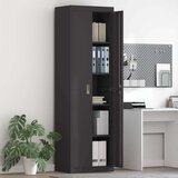 Ormarić Omarica za shranjevanje 2 pcs Črna 60 x 40 x 200 cm Jeklo, (5000152586) | Shoptok.si