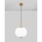Nova Luce Bijela/mjedena staklena viseća svjetiljka ø 30 cm Lato – | shoptok.hr