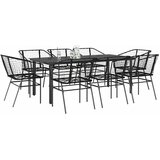  Vrtni blagovaonski set od 9 dijelova crni poliratan staklo - Crna 200 x 100 x 74 cm 8 | shoptok.hr