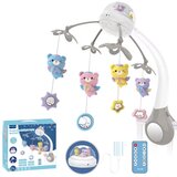 Lean_Toys Mobilni posteljni projektor Daljinski upravljalnik Melodije Živalski zvoki Siva | Shoptok.si