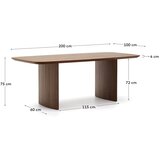Kave Home Smeđi blagovaonski stol u dekoru oraha 100x200 cm Litto – | shoptok.hr