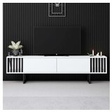 Hanah home TV polica Chrome Line White Black