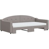  Dnevni krevet na razvlačenje smeđesivi 100 x 200 cm od tkanine | shoptok.hr