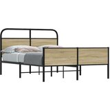  Posteljni okvir brez vzmetnice 135x190 cm sonoma hrast inž. les, (21608571) Cene