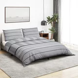  Set posteljine za poplun sivi 140 x 200 cm pamučni