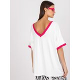 FANCY Blouse-FA-BZ-7766.81P-white-pink | Shoptok.si