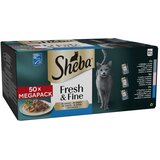  Multipack Sheba Fresh & Fine vrećice 50 x 50 g - S bakalarom, lososom i tunom u umaku | shoptok.hr