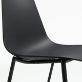 Kave Home Černá jídelní židle La Forma Wassu | shoptok.hr