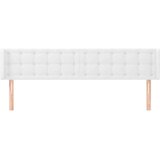  Vzglavje z ušesi belo 183x16x78/88 cm umetno usnje, (20793073) | Shoptok.si