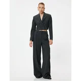 Koton High Waist Palazzo Trousers with Pockets