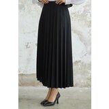 InStyle Luisa Waist Elastic Pleated Skirt - Black Cene
