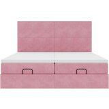 vidaXL Otomanski posteljni okvir z vzmetnicami roza 160x200cm žamet, (21610017) | Shoptok.si