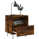 vidaXL Nočna omarica 2 kosa dimljen hrast 40x35x47,5 cm inženirski les | Shoptok.si