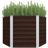 vidaXL Visoka greda rjava 129x129x77 cm pocinkano jeklo, (20618564) Cene