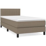  Krevet s oprugama i madracem smeđesivi 100 x 200 cm od tkanine | shoptok.hr
