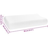  Jastuk za Spavanje Bijelo 80 x 40 x 12,5 cm Pjena za pamćenje | shoptok.hr