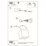  Sollux SL.0871 - Zidno svetlo LEO 1xE27/60W/230V sivo | Eponuda.com