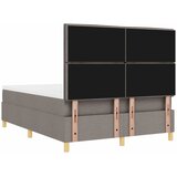  LED Box Spring Krevet Sivo-smeđa 140 x 200 cm tkanina | shoptok.hr
