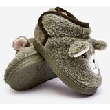 Boto Children's insulated slippers with green bear Eberra | Shoptok.si