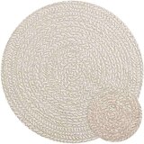  Rug "ZIZUR" Cream Ø 90 cm Juta videz Notranje in zunanje | Shoptok.si