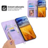 INORCO Ovitek za telefon z vtisnjenimi rožicami za Samsung Galaxy A24 4G, usnjen ovitek s paščkom, proti padcem, (22036531) | Shoptok.si