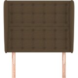  Uzglavlje s ušima tamnosmeđe 93x23x118/128 cm od tkanine | shoptok.hr