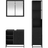  Set namještaja za kupaonicu 3 kom. Crni hrast 65 x 33 x 60 cm | shoptok.hr