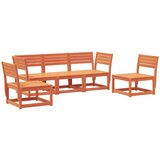  5-dijelni set vrtnih sofa voštano smeđi od masivne borovine | shoptok.hr
