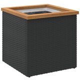 Maison Chic Vrtno korito - Greda - Cvetlični Lonec črno 40x40x40 cm poli ratan, (21788539) Cene