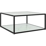 vidaXL Klubska mizica bela 80x80x35 cm kaljeno steklo, (20625167) Cene