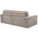 Makamii Svetlo rjava raztegljiva sedežna garnitura iz rebrastega žameta 195 cm Nona – | Shoptok.si