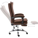 vidaXL uredska stolica od tkanine smeđa | shoptok.hr