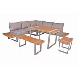 Garden Pleasure Bež kovinski vrtni salon za 6 oseb Aurea - | Shoptok.si