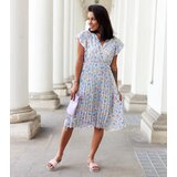 Gemre White pleated floral dress Ottavio Cene