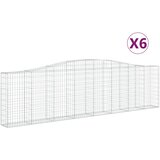  Lučne gabionske košare 6 kom 400x30x100/120cm pocinčano željezo | shoptok.hr